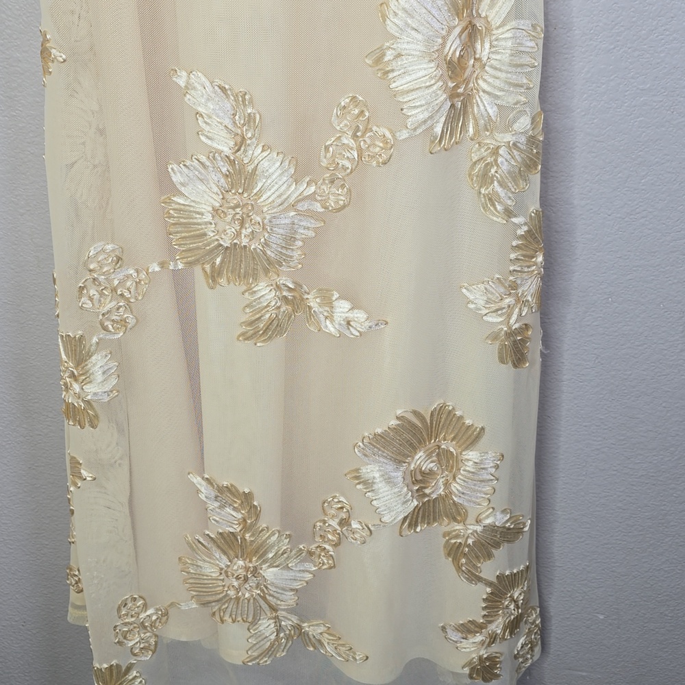 Babyboo Nefertiti Elegant Floral Shaped Ribon Embroidered Underwire Maxi Dress L - Picture 8 of 14